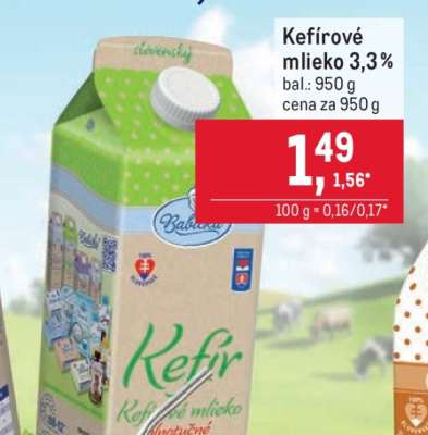 Kefírové mlieko 3,3%