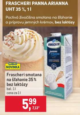 Frascheri smotana na šľahanie 35% bez laktózy