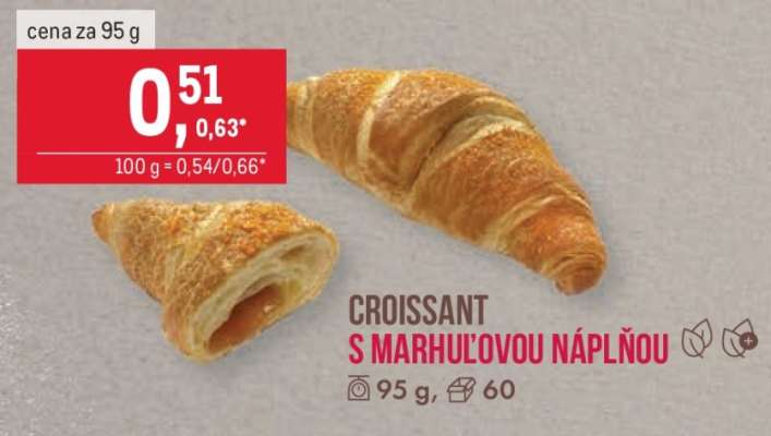 CROISSANT S MARHUĽOVOU NÁPLŇOU