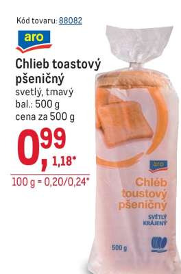 Chlieb toastový pšeničný