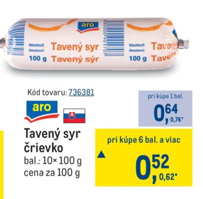 Tavený syr črievko