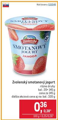 Zvolenský smotanový jogurt