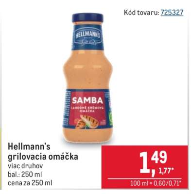 Hellmann’s grilovacia omáčka