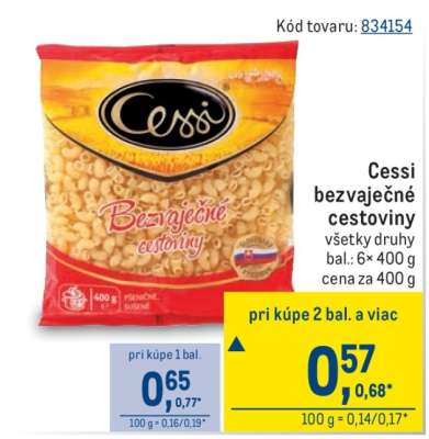 Cessi bezvaječné cestoviny