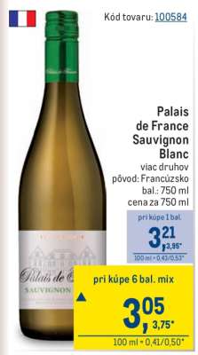 Palais de France Sauvignon Blanc