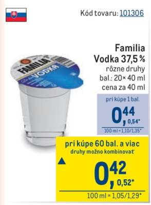 Familia Vodka 37,5 %