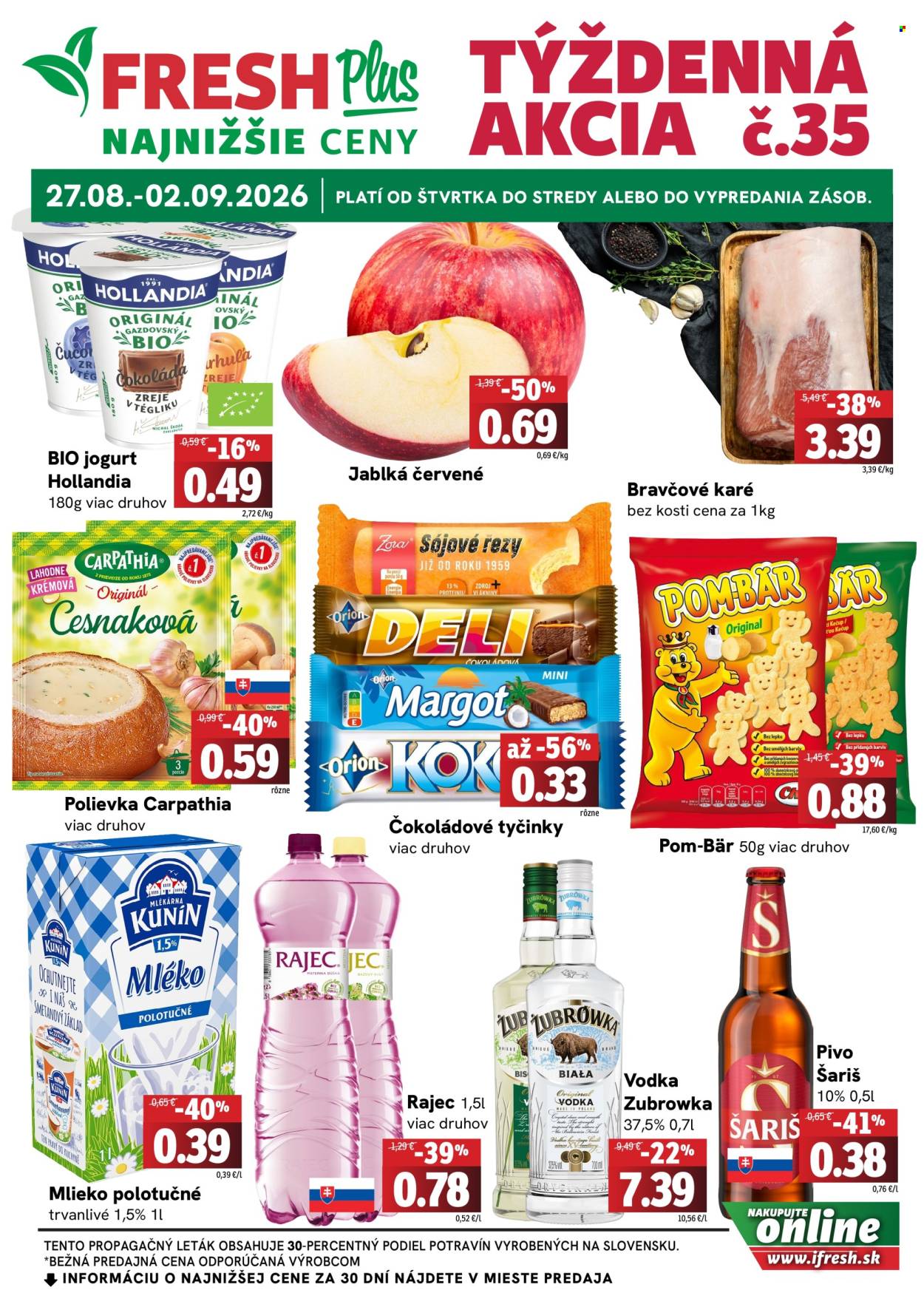 Leták FRESH - 27.8.2026 - 2.9.2026. Strana 1