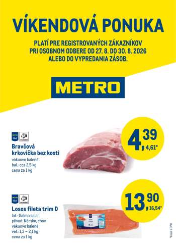 Leták Metro - 27.8.2026 - 30.8.2026.