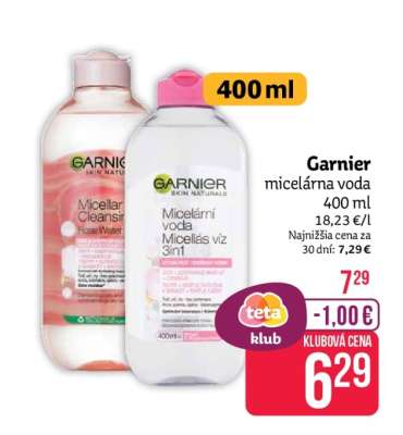 Garnier micelárna voda 400 ml