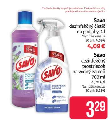 Savo dezinfekčný prostriedok na vodný kameň 700 ml