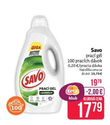 Savo prací gél
