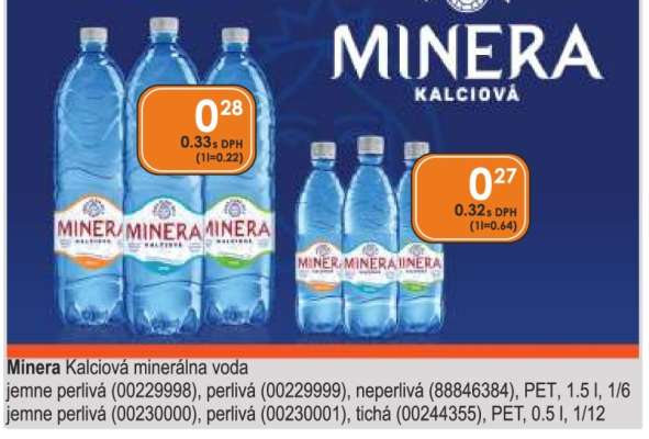 Minera Kalciová minerálna voda