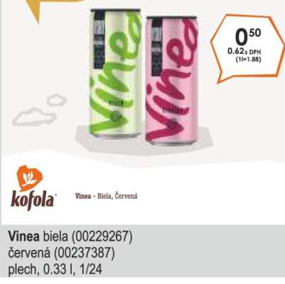 Vinea biela (00229267) červená (00237387)