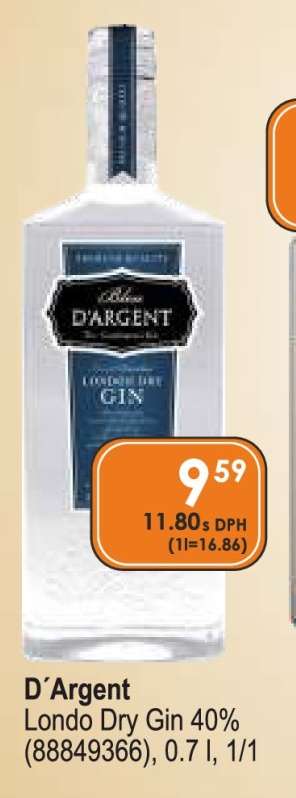 D’Argent Londo Dry Gin 40% (88849366), 0,7 l, 1/1