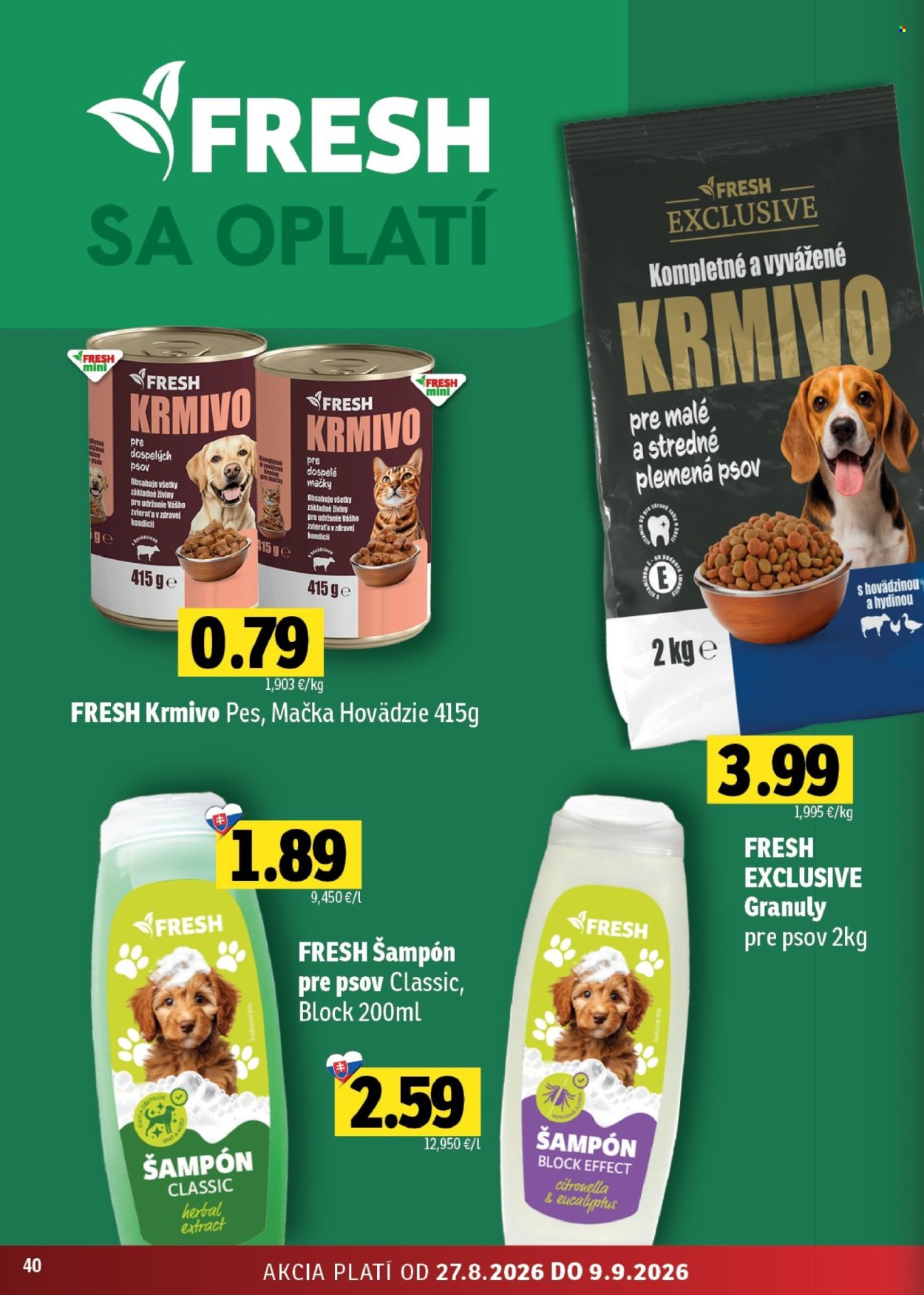 Leták FRESH - 27.8.2026 - 9.9.2026. Strana 40