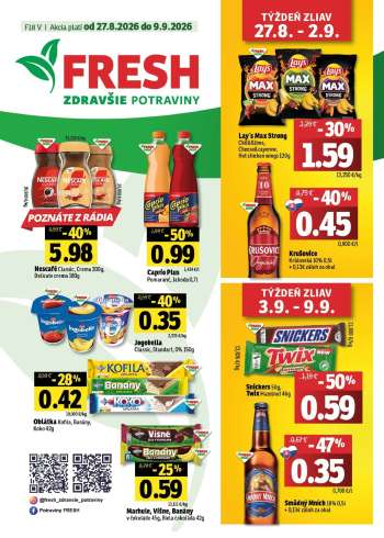 Leták FRESH - 27.8.2026 - 9.9.2026.