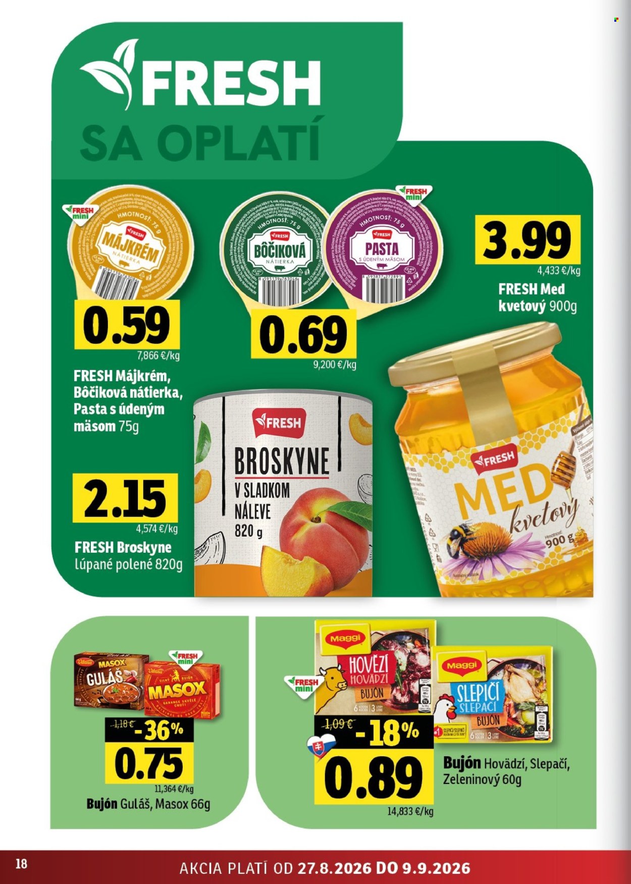 Leták FRESH - 27.8.2026 - 9.9.2026. Strana 18