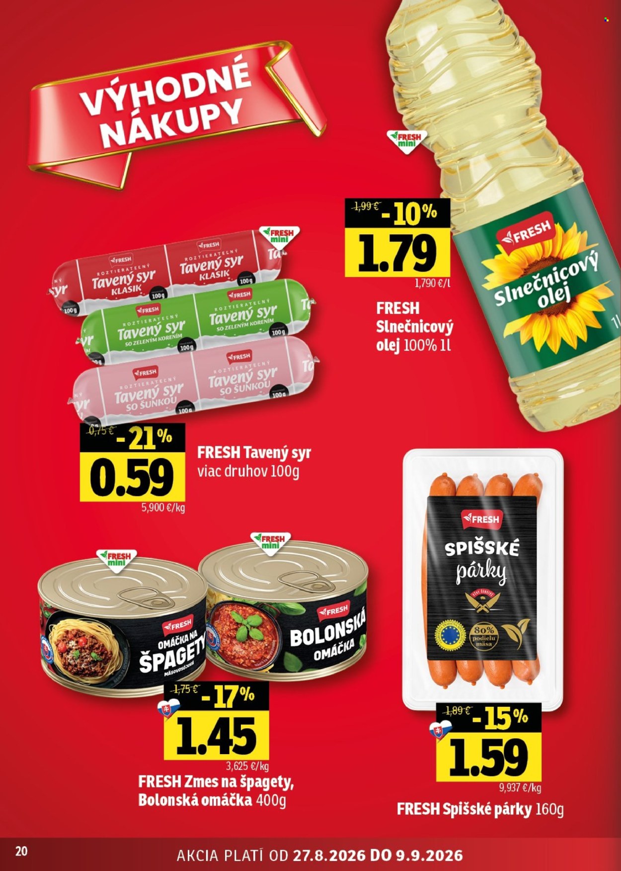 Leták FRESH - 27.8.2026 - 9.9.2026. Strana 20