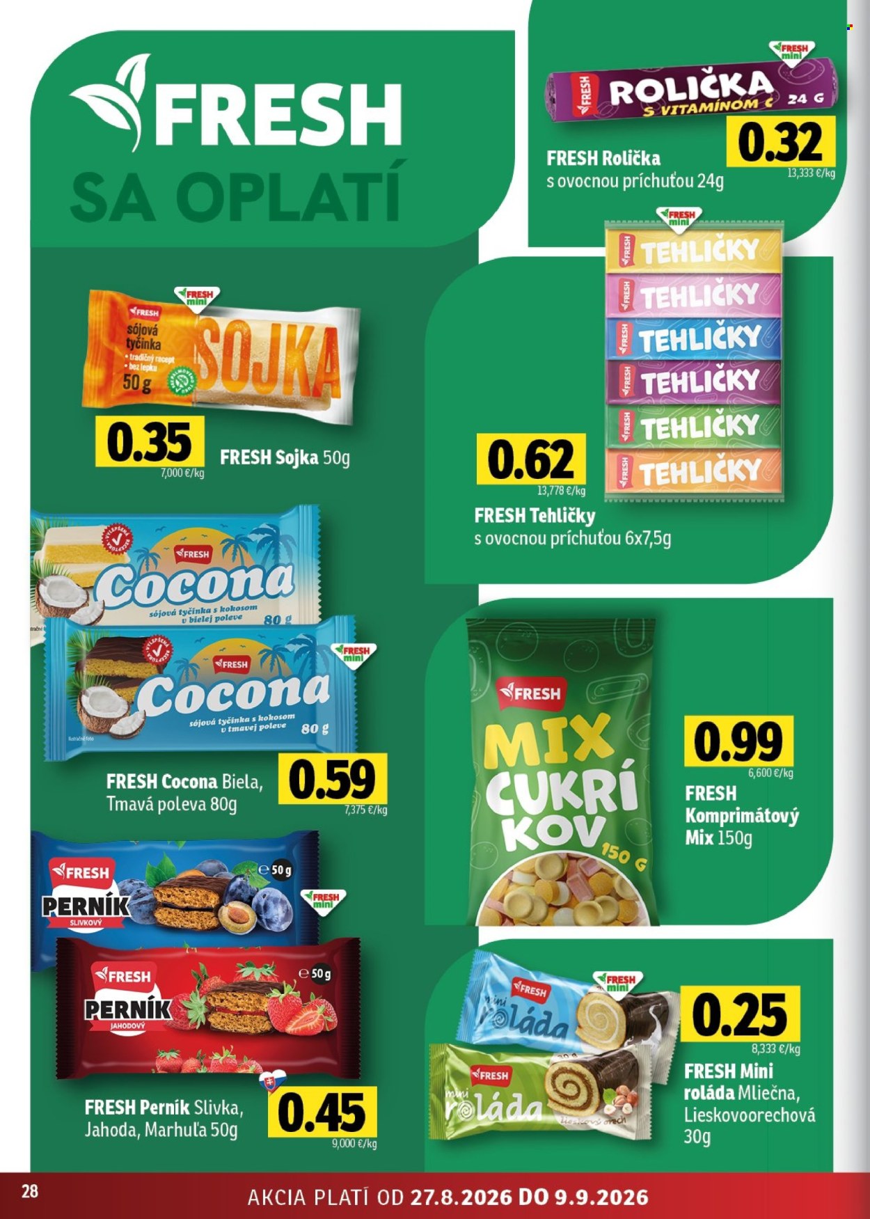Leták FRESH - 27.8.2026 - 9.9.2026. Strana 28