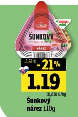 Šunkový nářez 110g