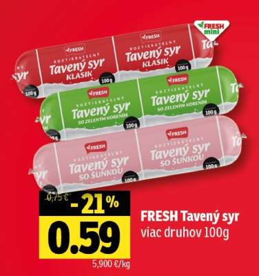 FRESH Tavený syr