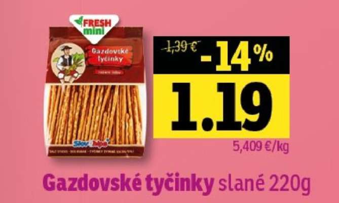 Gazdovské tyčinky slané 220g