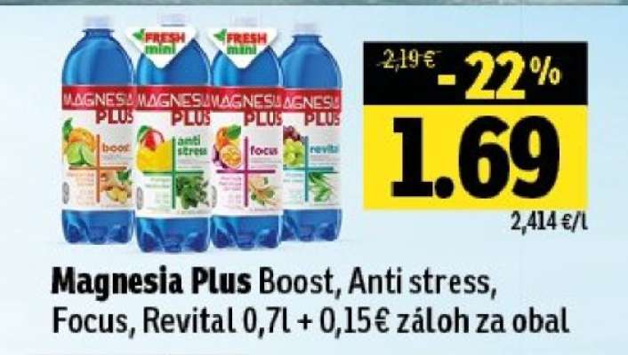 Magnesia Plus Boost, Anti stress, Focus, Revital