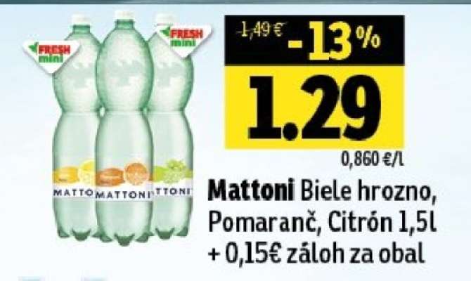 Mattoni Biele hrozno, Pomaranč, Citrón