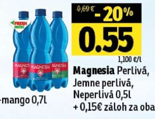 Magnesia Perlivá, Jemne perlivá, Neperlivá