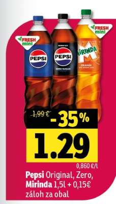 Pepsi Original, Zero, Mirinda
