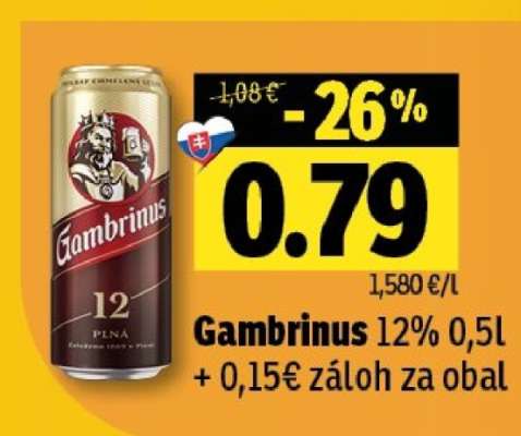 Gambrinus 12% 0,5l