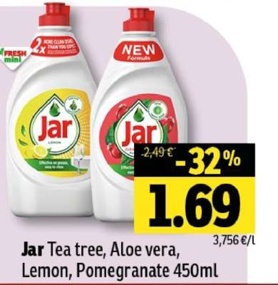 Jar Tea tree, Aloe vera, Lemon, Pomegranate 450ml