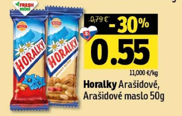 Horalky Arašidové, Arašidové maslo 50g