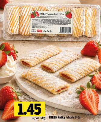 FRESH Rolky Jahoda 240g
