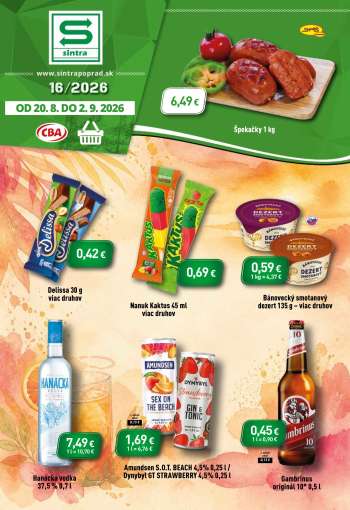 Leták Sintra - 20.8.2026 - 2.9.2026.