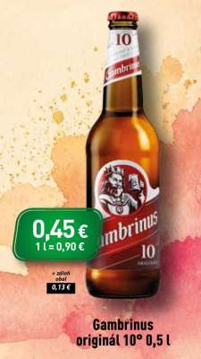 Gambrinus Originál 10% 0,5 l