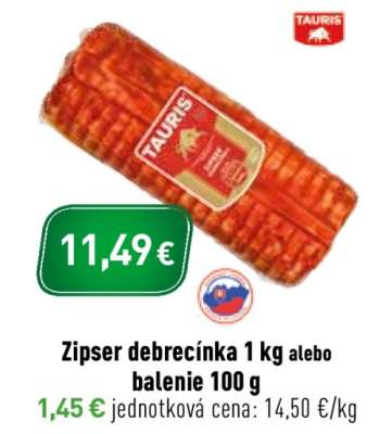 Zipser debrecínka 1 kg alebo balenie 100 g