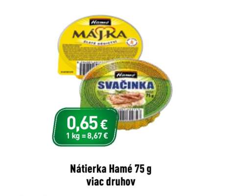 Nátierka Hamé 75 g viac druhov