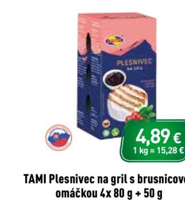 TAMI Plesnivec na gril s brusnicovou omáčkou 4x 80 g + 50 g