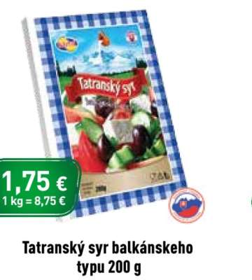 Tatranský syr balkánskeho typu 200 g