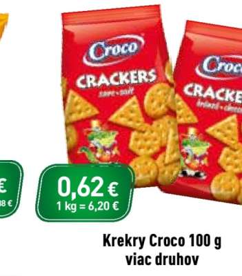 Krekry Croco 100 g viac druhov