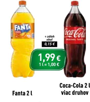 Coca-Cola 2 l viac druhov