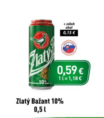 Zlatý Bažant 10% 0,5 l