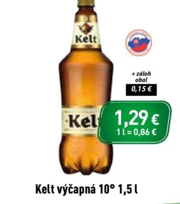 Kelt výčapná 10° 1,5 l