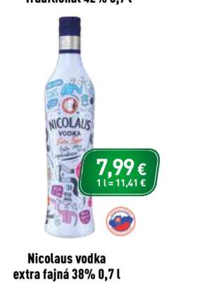 Nicolaus vodka extra fajná 38% 0,7 l