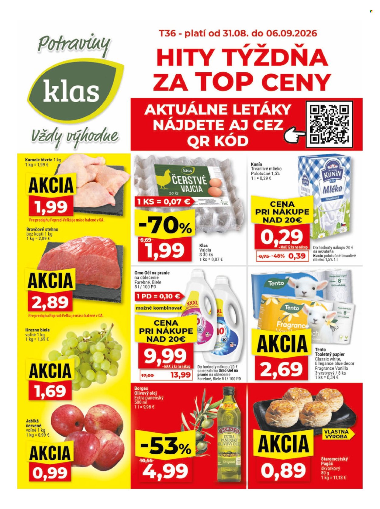 Leták Klas - 31.8.2026 - 6.9.2026. Strana 1