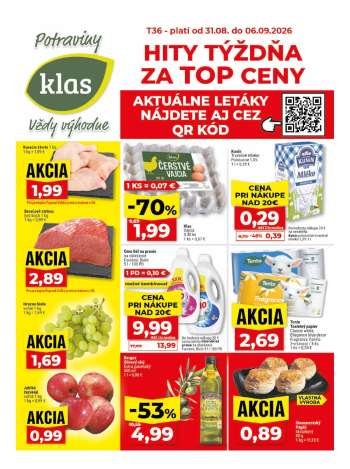 Leták Klas - 31.8.2026 - 6.9.2026.