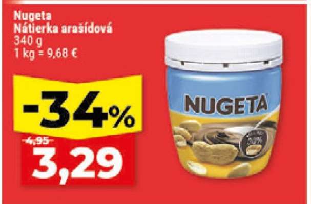 Nugeta nátierka arašidová