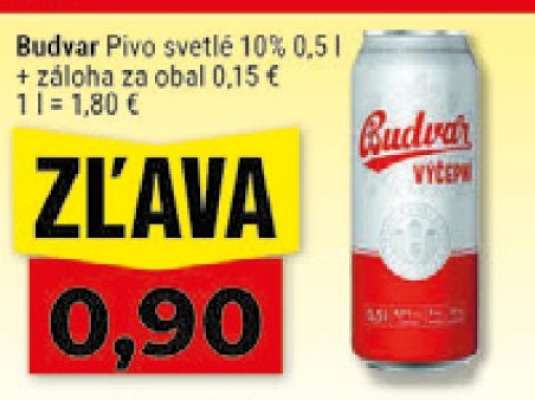 Budvar Pivo světlé 10% 0,5 l