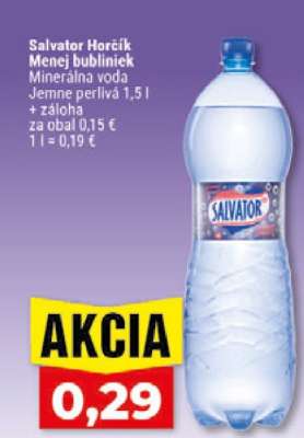 Salvator Horčík minerálna voda